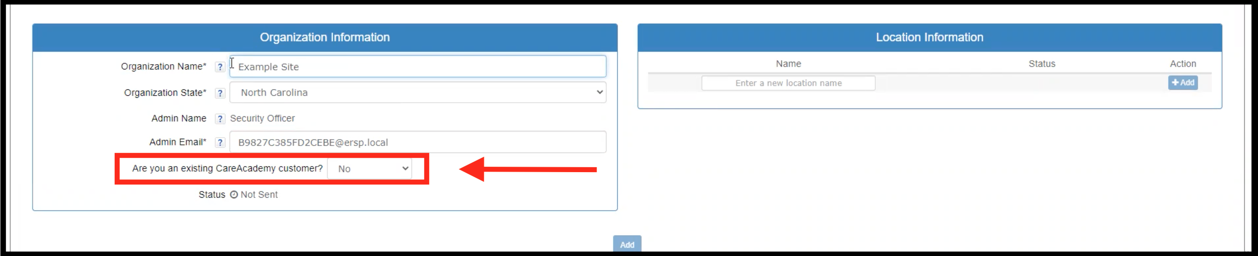 6C._eRSP_Admin_Integrations_CareAcademy_Setup_Customer_Status.png